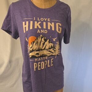 Purple Hiking Graphic T-Shirt